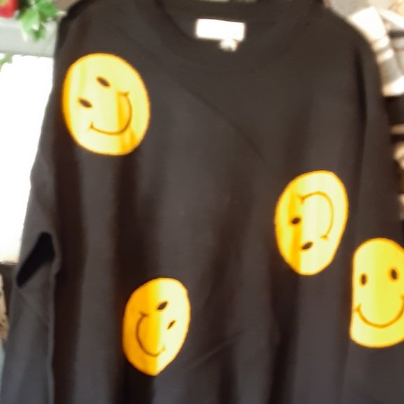 BY TOGETHER ALL COTTON SMILEY SWEATER LONG SLEEVE - Picture 3 of 3